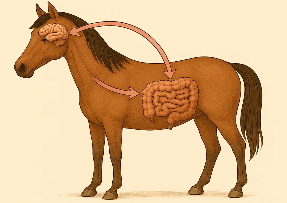 Le lien intestin-cerveau chez le cheval : un axe central pour sa santé globale